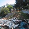 What is to become the courtyard is covered in the debris of the remodeling process.